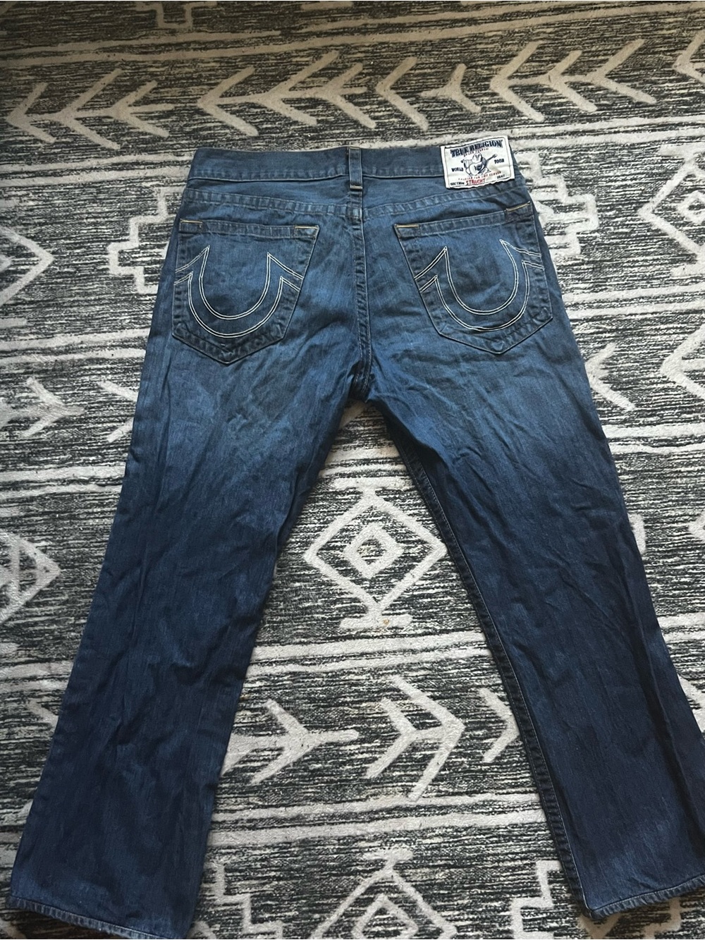 True Religion Ricky Men's Straight Jeans Waist 36 Blue